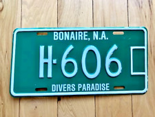 1980 to 1992 Bonaire Netherlands License Plate picture