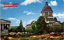 State Capitol Washington Olympia Postcard Pm Aberdeen WA Cancel WOB Note VTG picture