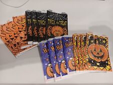 24 Vintage Halloween Paper Trick or Treat Candy Bag Lot Spider Cats Bats JOL picture
