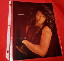Jon Bon Jovi And Spotlight With Bon Jovi Vintage Rock Photo Size 11 X 9 picture