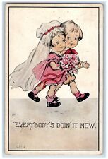 1915 Children Wedding Everybody's Doin It Now Karthaus Pennsylvania PA Postcard picture