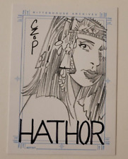 JOHN CZOP 2002 STARGATE SG-1 Hathor SKETCHAFEX SKETCH Hand Drawn CHASE CARD Art picture