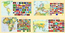 POST CARDS ALL FLAGS COUNTRIES WORLD AFRICA AMERICA EUROPE ASIA GEOGRAPHY MAPS  picture