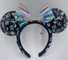 Loungefly Minnie Ears Clear Bow Nightmare Before Christmas Disney~Parks Headband picture