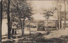 Carousel at Crystal Lake Park Somers Connecticut  1920 RPPC Photo Postcard picture