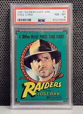 1981 Topps Raiders of the Lost Ark #1 INDIANA JONES - PSA 8 NM-MT - TITLE CARD picture