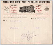 Antique Letterhead 1915 New Hampshire Keene Cheshire Beef And Produce Company picture