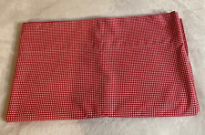 Ralph Lauren Primary Red & White Small Gingham Full Flat Sheet Vintage picture