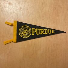 Vintage 1950s Purdue University 4x9 Felt Pennant Flag picture