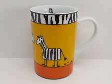 Konitz Zebras Footprints Yellow Orange Striped Animal Stories 12 oz Coffee Mug picture