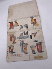Vintage Rare 1950's Bar Aid Original Box ONLY 80 Mixed Drink Cocktail Recipes picture