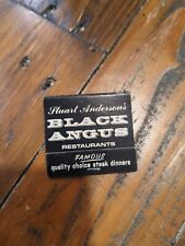 Vintage Full Matchbook - Black Angus Restaurants - California Oregon Washington picture