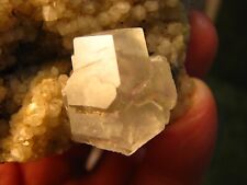 1/2lb 252g 4.2in GREEN FLUORITE CRYSTAL ON WHITE CALCITE CLUSTER BRAZIL picture