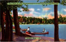 Postcard Birch Island Lake Webster MA Massachusetts                        G-274 picture