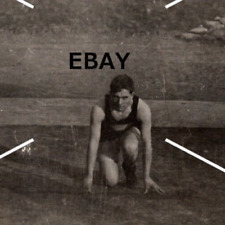 1912 RPPC Postcard Interlake Track Team Member Seattle WA Houses NW AZO BW picture