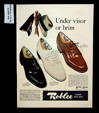 1943 Roblee Shoes for Men Fashion Hats Leather Clothing Vintage Print Ad 33071 picture