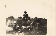 Shooting Party Picnic at Castle, Vintage RPPC Real Photo Postcard picture