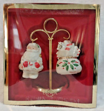 2004 Lenox Holiday Salt & Pepper Shakers Santa Claus and Christmas Toys picture