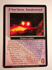 1998 BABYLON 5 CCG - THE SHADOWS - RARE CARD - Z'HA'DUM AWAKENED picture