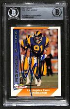 1991 Pacific Football Kevin Greene #253 Signed Auto Card NFL HOF Beckett picture