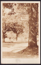 The Entrance Sign on tree Westminster School Simsbury CT RPPC postcard 1937 picture