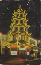 ZAYIX Postcard Golden Pagoda Restaurant Chinatown Los Angeles 090222PC67 picture