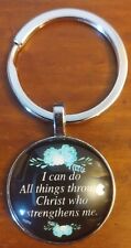 Christian Faith Keychain - I Can Do All Things Through Christ Who Strengthens Me picture