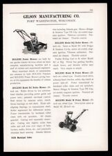 1929 Gilson Manufacturing ad Power roller lawn mowers Vintage magazine print ad picture