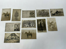 Lot of Unique Pre WW1 RPPC Army Soldiers w/ Dog & Group Smoking Pipes Shaving picture