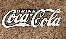 original RARE 1930s DRINK COCA-COLA DIECUT SIGN picture