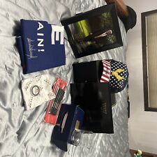 Trump Presidential Club Signed Members Only Gift box Hat Flag 2020 Limited 1000 picture