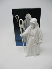 Avon Nativity Shepherd Figurine w Staff White Porcelain Original Box 1983 Taiwan picture