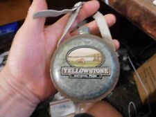 RARE VINTAGE YELLOWSTONE NATIONAL PARK MINIATURE SOUVENIR CANTEEN W DECAL picture