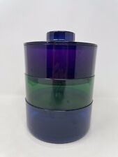Tupperware Preludio Acrylic Amethyst Purple Blue Green Dish Snack Stackable Lid picture