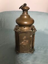 Antique Dutch Brass Late 1800 - Early 1900s Hanging Candle Lantern picture