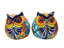 Talavera Owl 2 Folk Art Mexican Pottery Home Decor Cute Animal Home Decor 6.75