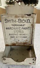 Early Advertising Tin Match Safe Smith-Bickel Dependable Hardware 1922 Broadway picture