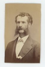 Antique CDV Circa 1870s Handsome Man With Amazing Mutton Chop Beard Nashua, NH picture