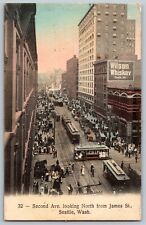 Seattle, Washington WA - Wilson Whiskey Bar at Second Avenue - Vintage Postcard picture