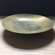 Vintage / Antique 1920s Chinese Solid Brass Bowl Dish Engraved Dragon Motif 12