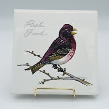 Screencraft Ceramic Tile Purple Finch By R. Brooks Vintage 6x6  picture