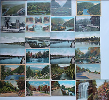 25 Blank Antique Vtg 1900s Pennsylvania Postcards Rivers Mountain Lakes + Lot 37 picture