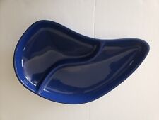 FRANCE BLUE BOWL APPOLIA   SERVING DIVIDED CHIP & DIP for MID CENTURY MODERN picture