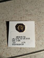 US NAVY SAFE DRIVER LAPEL BUTTON 2 Yrs AWARD, GOLD picture