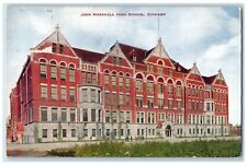 1909 John Marshall High School Building Campus Chicago IL Antique Postcard picture