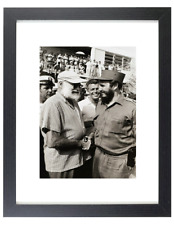 Ernest Hemingway & Cuban President Fidel Castro Matted & Framed Picture Photo picture
