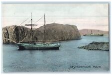 c1910 Schooner Boat Srykkesholm Haven Island Western Region Iceland Postcard picture