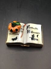Limoges Fantastic Halloween Book Of Spells Trinket Box  picture