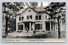 Stoughton Massachusetts MA Chickatawbut Club House Black White Postcard Unused picture