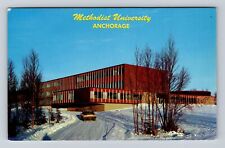 Anchorage AK-Alaska, Methodist University, Gould Hall, Vintage Souvenir Postcard picture